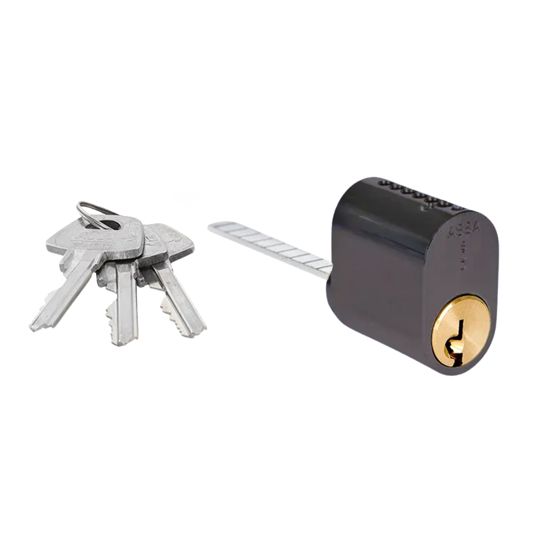 Oval enkelcylinder ASSA Basic 1307 med lång medbringare utan kopieringsskydd