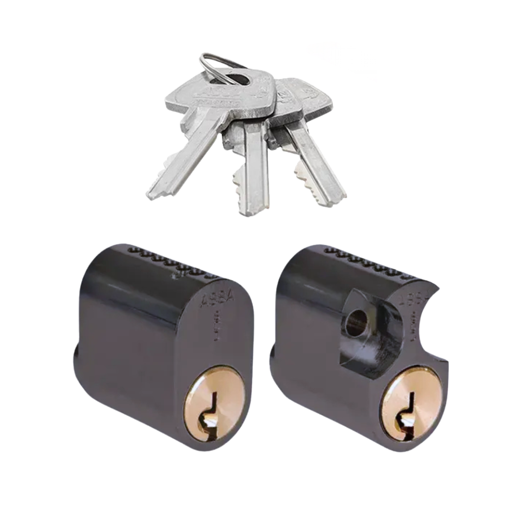 Oval enkelcylinder ASSA d12 1302 - Mattsvart Mirus 