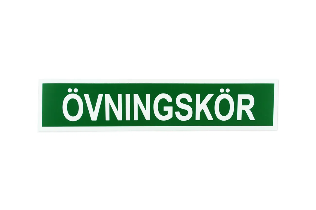 Trafikskylt "Övningskör" med magnet och reflex