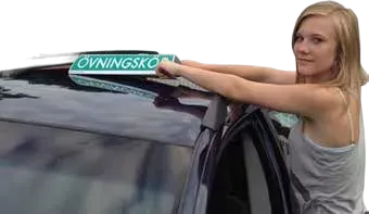 Trafikskylt "Övningskör" för biltak
