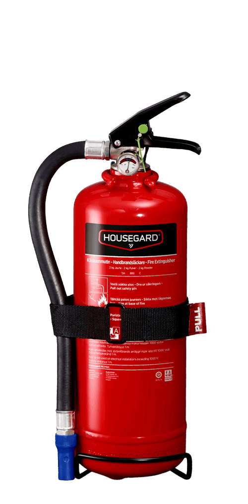 Pulversläckare 2 kg Housegard 13A 89B C Design Edition Röd