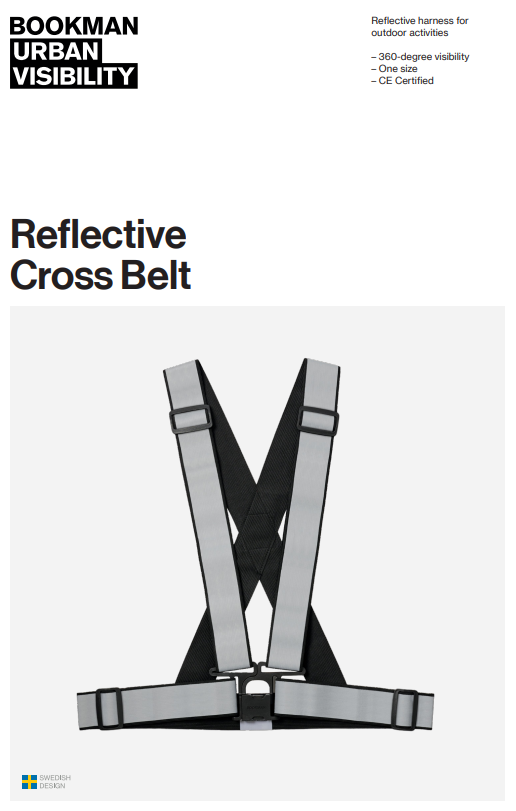 Reflexsele Bookman - Reflective Cross Belt | Svart