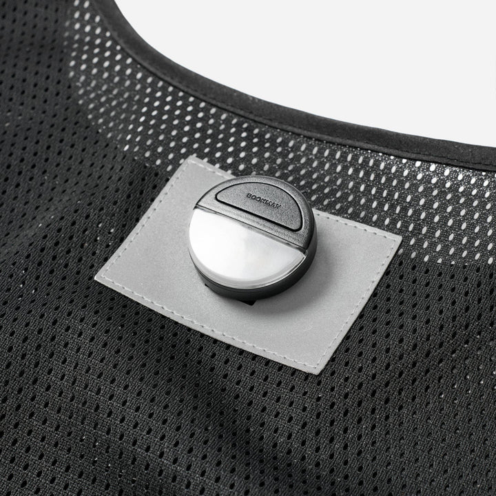 Reflexväst Bookman Svart - Backsida med plats för Cliplight