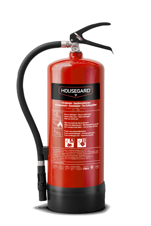 Skumsläckare 6 liter 27A 144B Housegard PFAS-fri