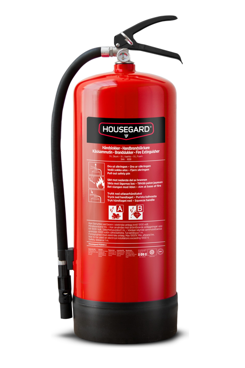 Skumsläckare 9 liter 34A 183B Housegard PFAS-fri