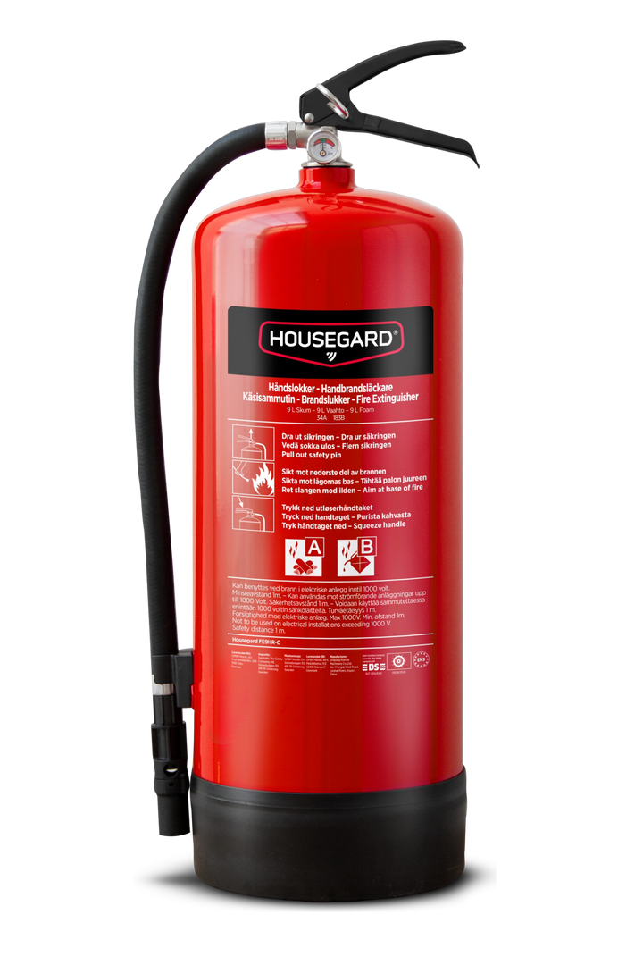 Skumsläckare 9 liter 34A 183B Housegard PFAS-fri – St George