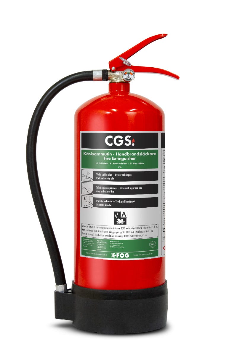 Miljöriktig skumsläckare CGS X-Fog 6 liter 