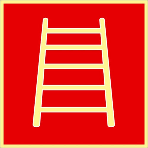 Färgefterlysande Brandskylt "Brandstege" - Supernova®