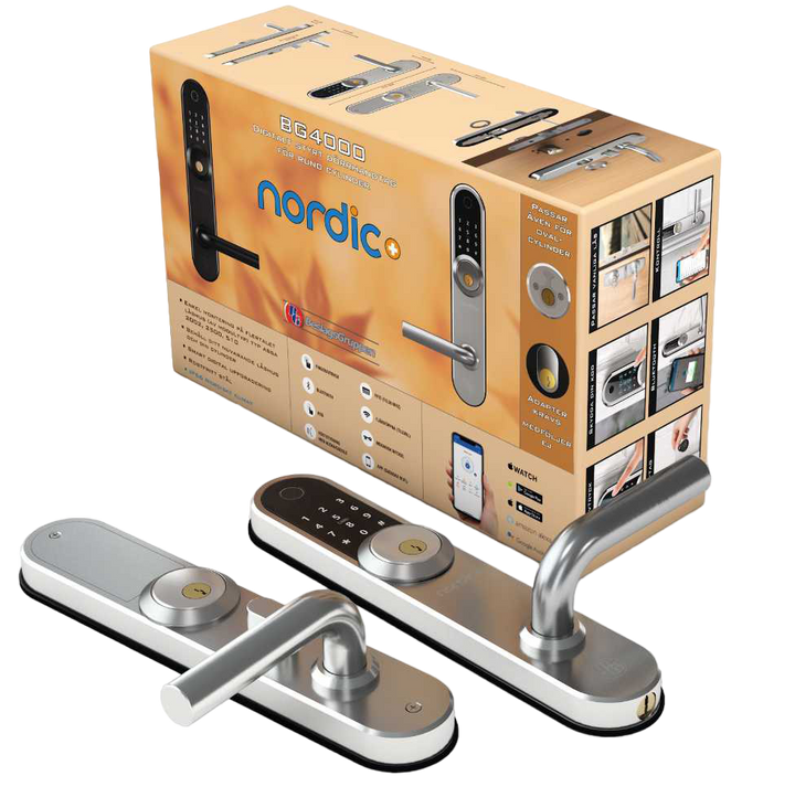 Smart digitalt dörrlås BG 4000 Nordic+ Silver