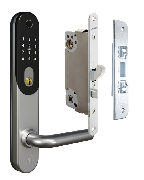Komplett smart digitalt dörrlåspaket BG 5000 Silver med manuell regling