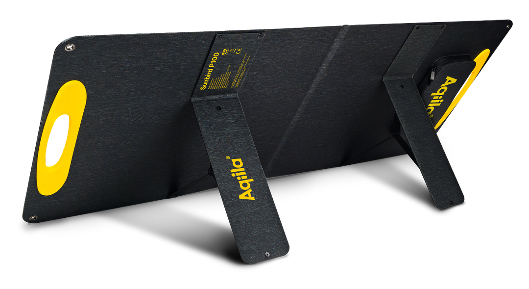 Solpanel Aqiila Powerbird P100 Baksida med stöd