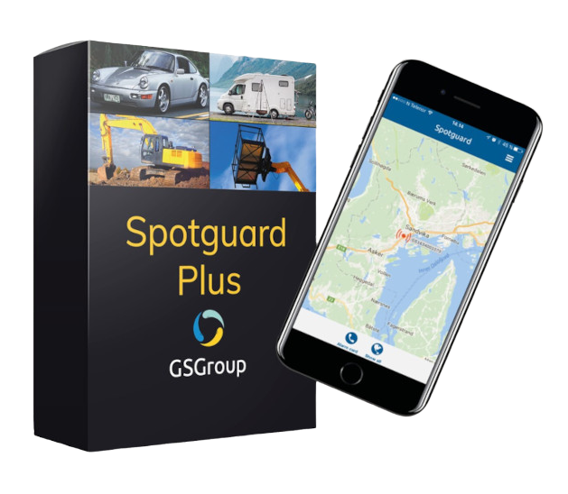 Godkänt spårningssystem SpotGuard Plus för bil, båt och maskin