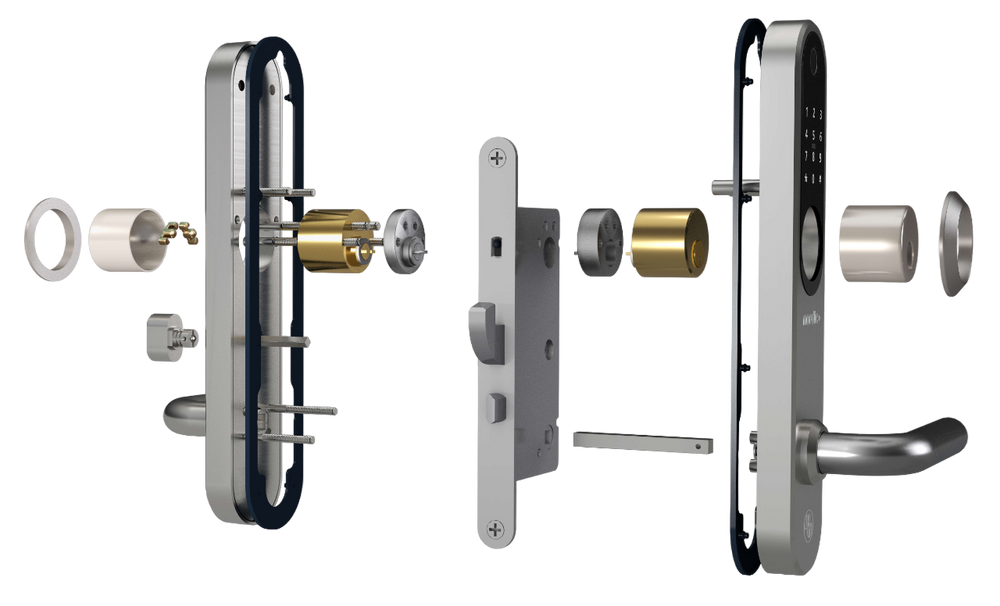 Smart digitalt lås BG 4000 Nordic+ Sprängskiss