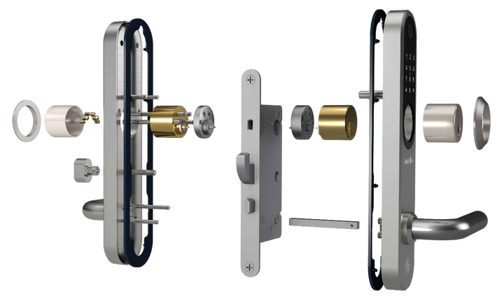 Smart digitalt lås BG 4000 Nordic+ Sprängskiss