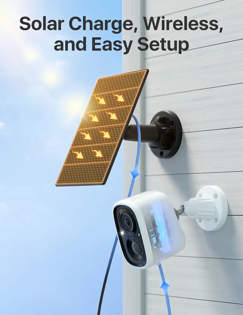 Inom- & utomhuskamera X-Sense SSC0A med WiFi och solcellsladdare