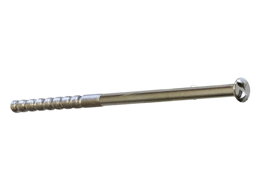 St George Security Store Envägsskruv M5 i nickel, 115 mm lång säkerhetsskruv för dörr- och fönsterlås
