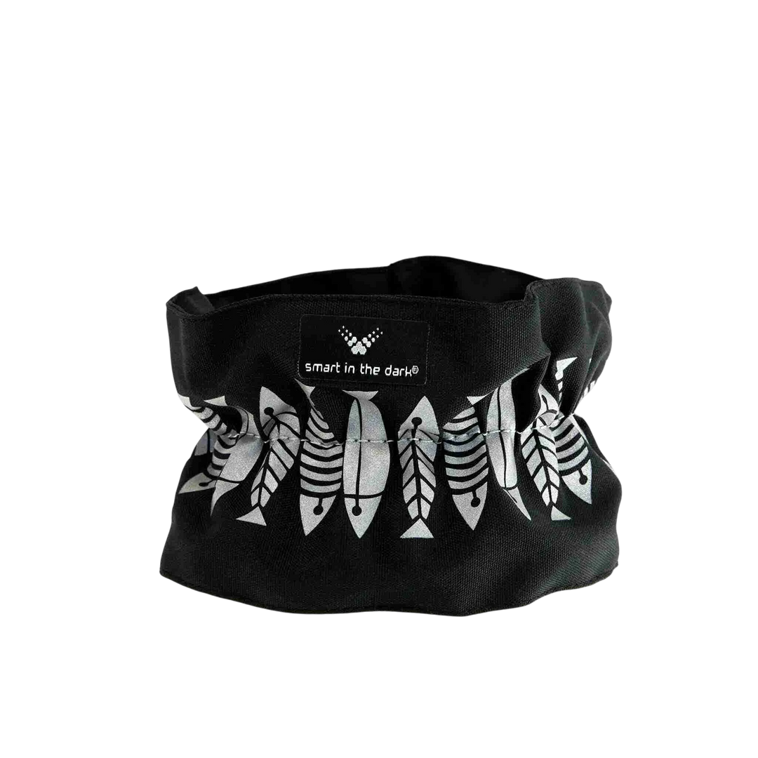 St George Security Store rynkat reflexarmband i svart med fiskmönster i 3M Scotchlite för ökad synlighet