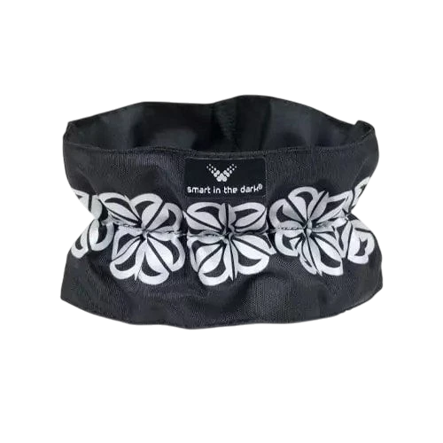 St George Security Store rynkat reflexarmband i svart med blommönster från 3M Scotchlite för ökad synlighet