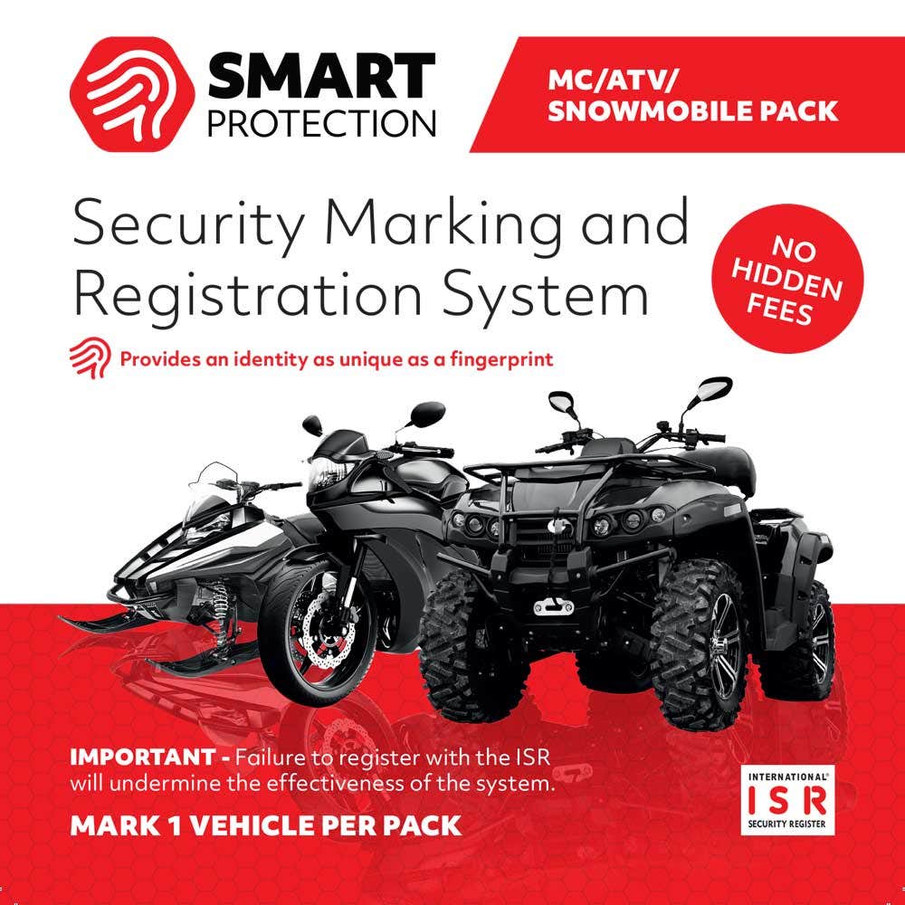 Stöldskyddsmärkning Smart Protection ISR till MC, ATV och skoter