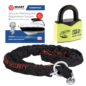Stöldskyddspaket för båtmotorer upp till 50 hk
