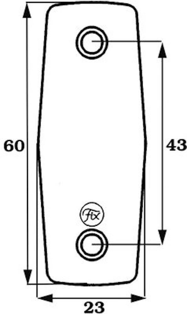 Täckbricka ASSA 823 Rostfri - Teknisk ritning med mått