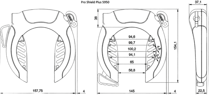 Cykellås ABUS Plus Pro Shield 5950 – bild 2 – St George