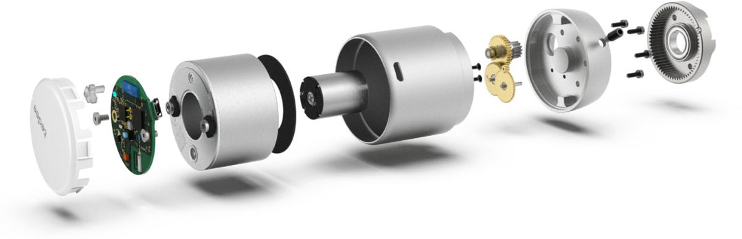 Sprängskiss på smart digitalt dörrlås tedee Pro