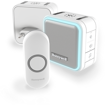 2 st trådlösa dörrklockor Honeywell DC515NHGP2 150 m Vit