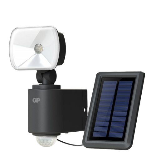 Trådlös utomhusbelysning GP Safeguard RF3.1H med en lampa, rörelsesensor och solpanel