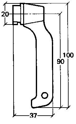 Trekantshandtag ASSA 811 till säkerhetsanordning ASSA 805 ,Trekantshandtag ASSA 811 till säkerhetsanordning ASSA 805 