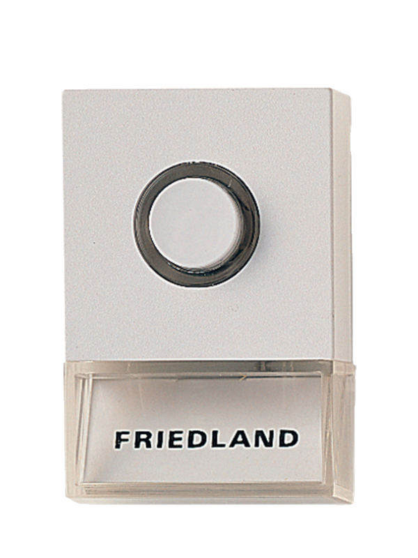 Tryckknapp till trådbundna dörrklockor Honeywell D723 Pushlite Vit