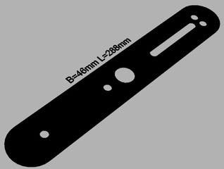 2 st underläggsbrickor till BG 2000 - Svart - 48 x 288 mm
