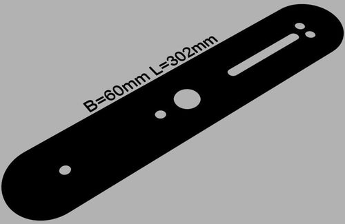 2 st underläggsbrickor till BG 2000 - Svart - 60 x 302 mm