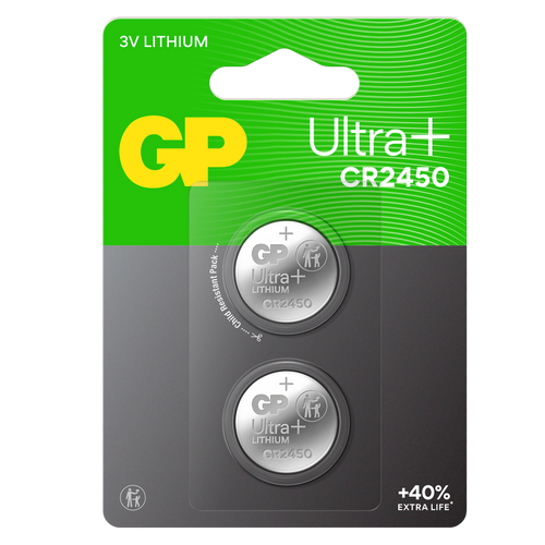 Knappcell GP Ultra Plus Lithium CR2450-2 pack