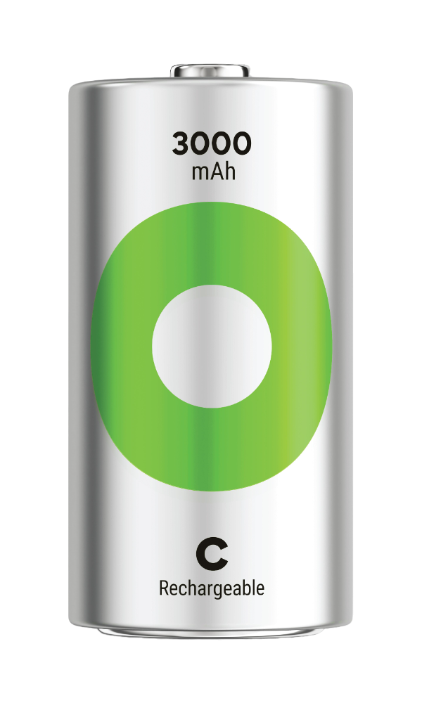 Uppladdningsbart batteri GP ReCyko C / LR14 med 3000 mAh