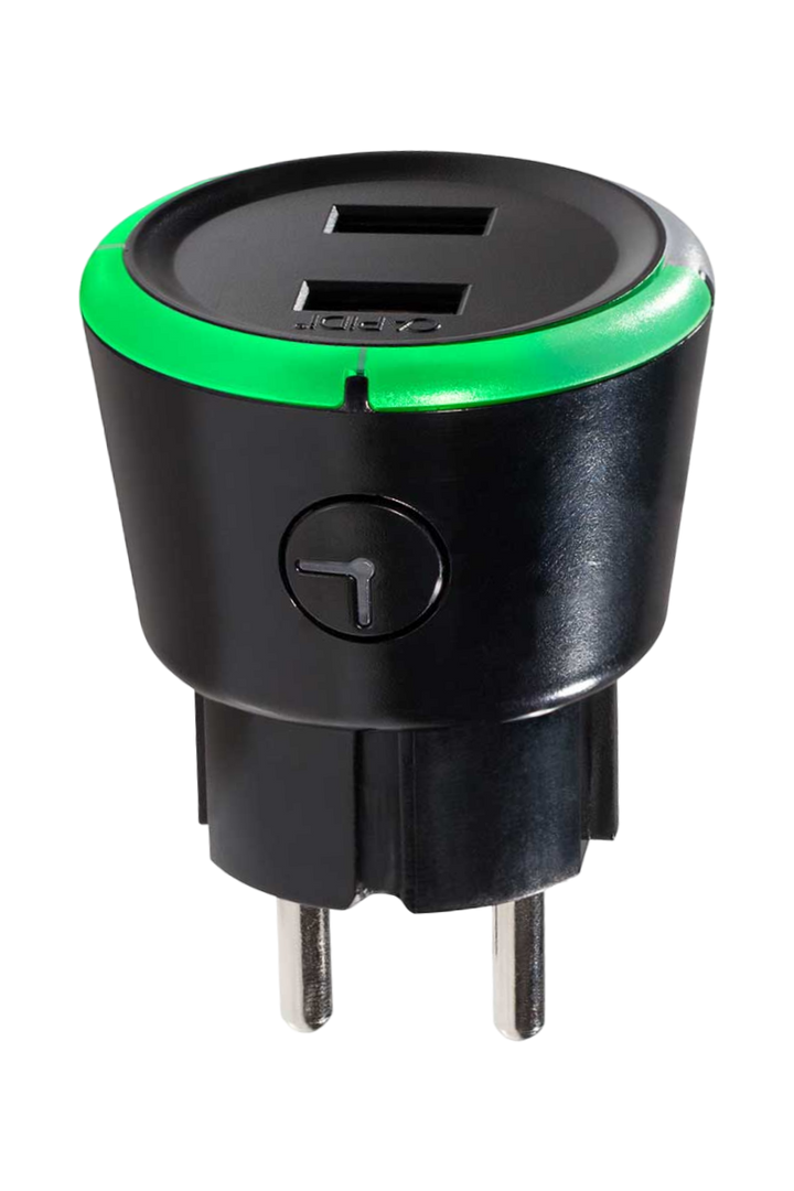 USB-A laddare med säkerhetstimer CAPiDi Svart