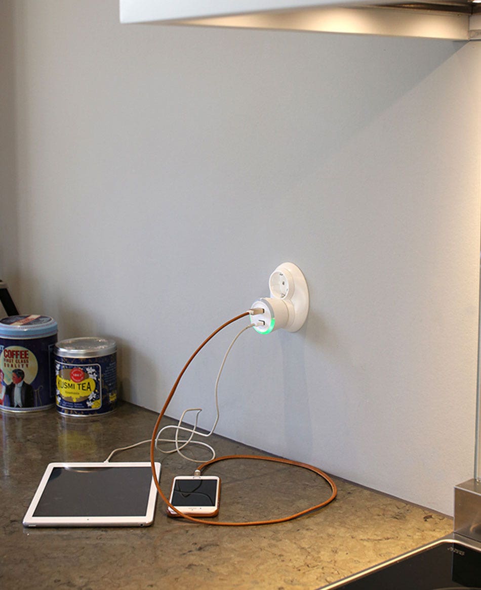 USB laddare med timer CAPiDi Vit