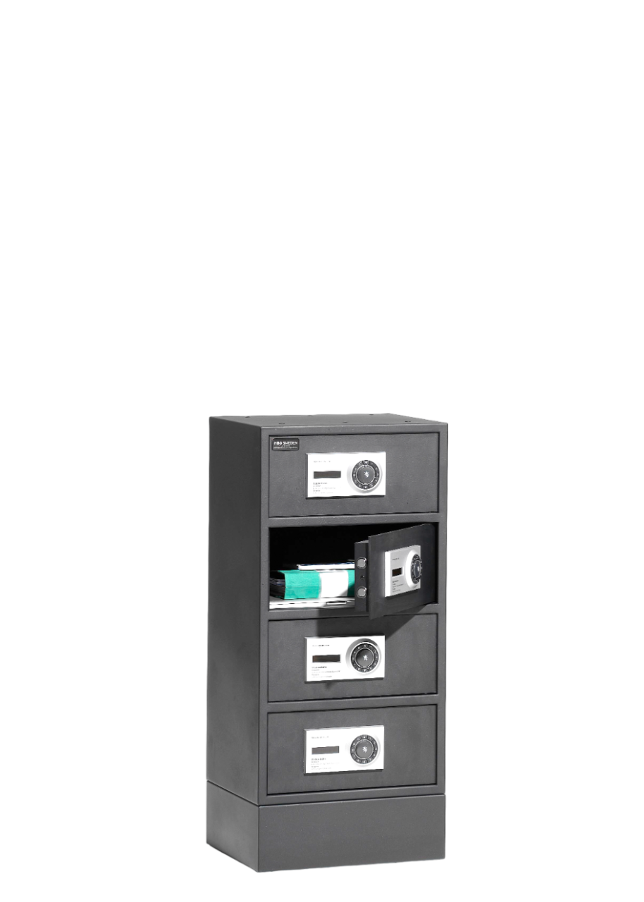 4 värdeförvaringsskåp i stapel MBG 23-4