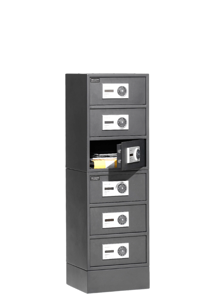 6 värdeförvaringsskåp i stapel MBG 23-6