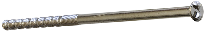 Envägsskruv med midjor - Nickel - 115 mm