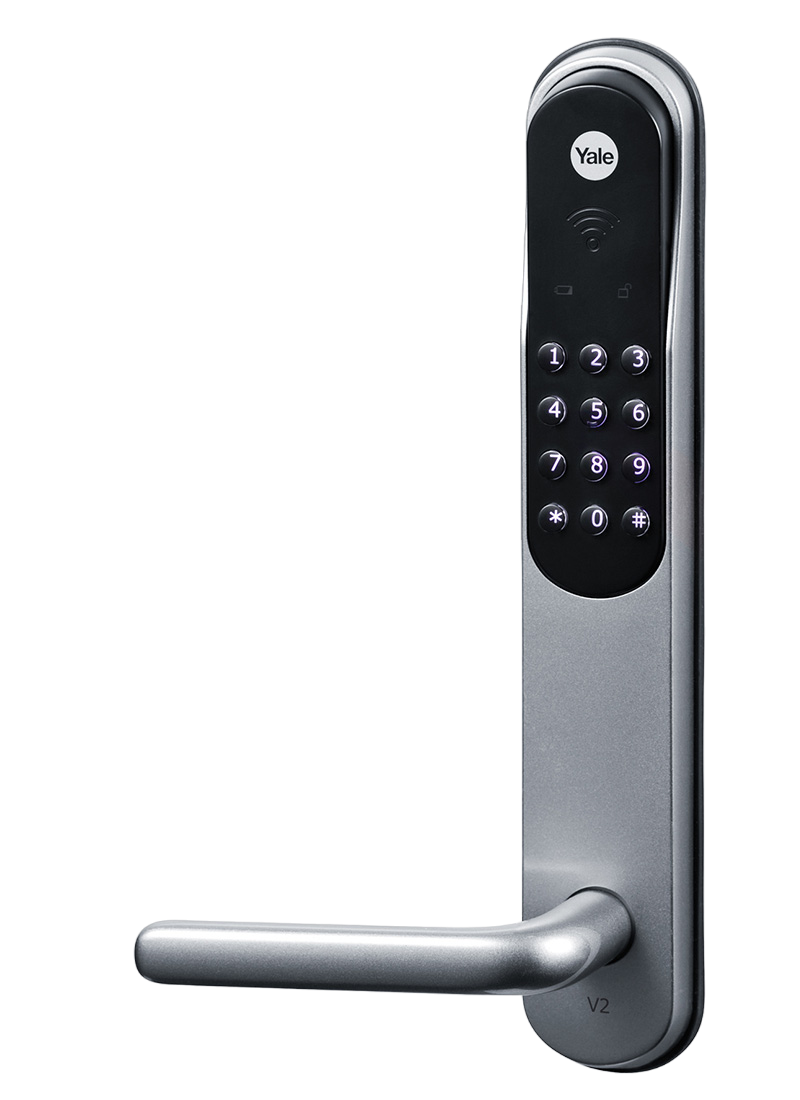 Elektromekaniskt ytterdörrlås Yale Doorman MPL till spanjolettdörrar - Silver