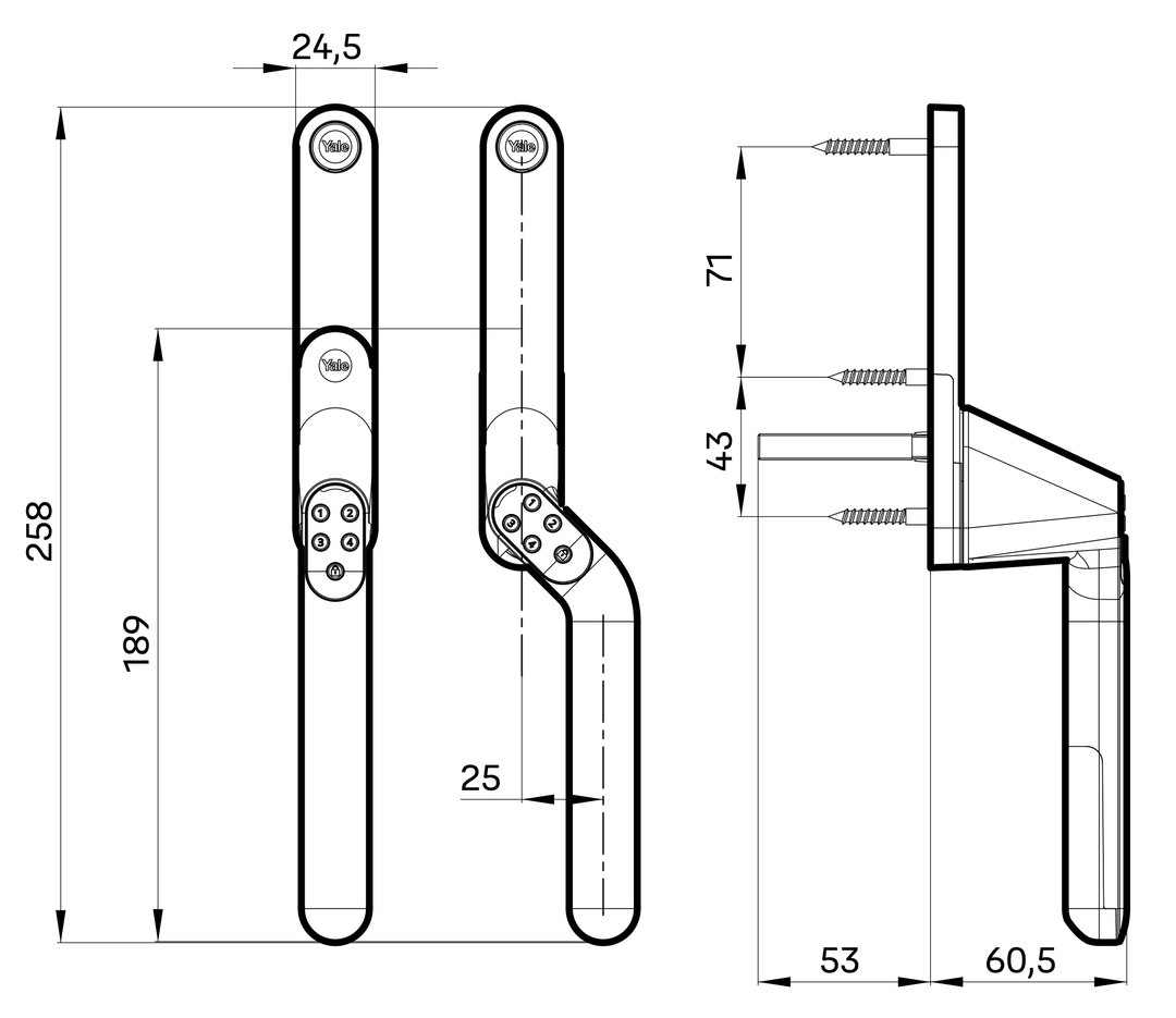 Uppkopplat handtag till altandörr Yale Smart Code Handle – bild 5 – St George